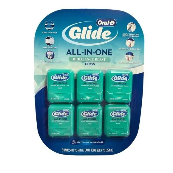 Oral-B GLIDE All in One Brilliance Blast Flavor Dental Floss Old Version Sealed