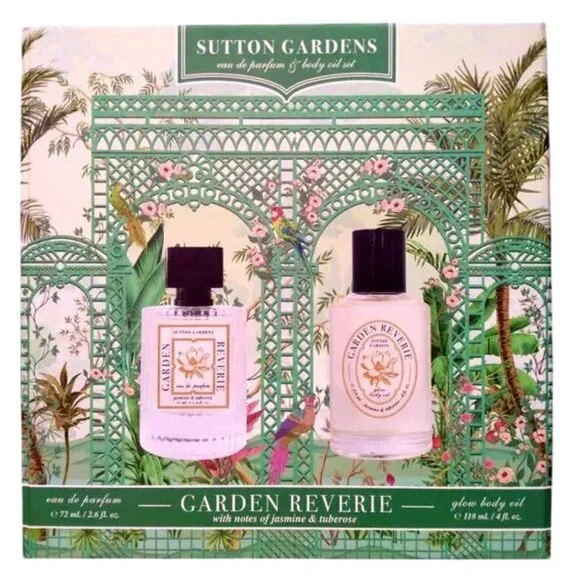 Sutton Gardens Women's Scent & Body Oil Gift Set - Garden Reverie