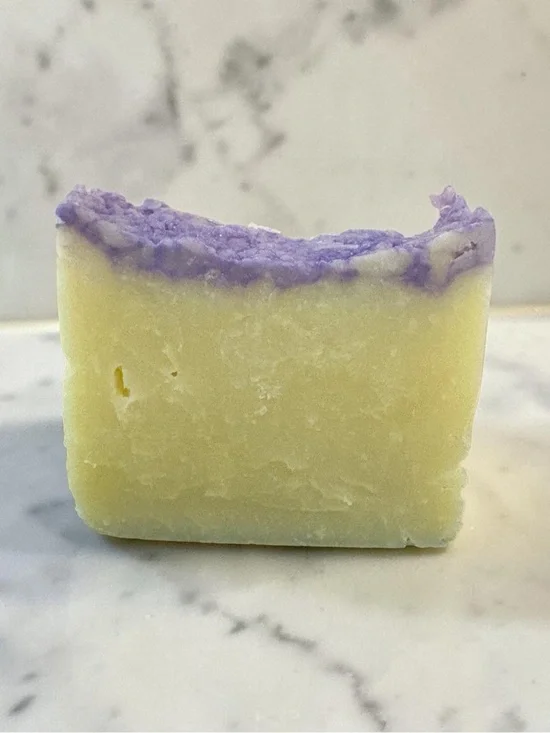 Lavender purple swirl soap bar handmade