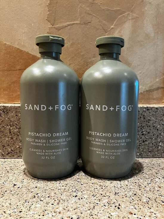 Sand + Fog Set of 2 Pistachio Dreams Bath Shower Gels Jumbo! NEW