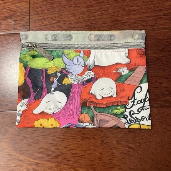 LeSportsac x Fafi Wonderland Cosmetic Pouch Makeup‎ Bag Purse Art Fafinettes B32
