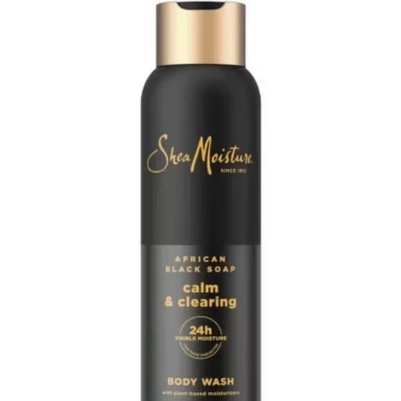 SHEA MOISTURE Body Wash Calm & Clearing African Black Soap 3oz NIP