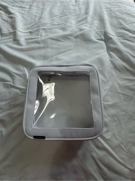 lululemon athletica Clear-Front White Cosmetic Pouch
