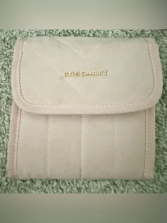 Pink Quilted Travel Jewelry Roll