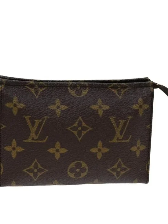 LOUIS VUITTON Monogram Poche Toilette 15 Pouch M47546 LV Auth 75701