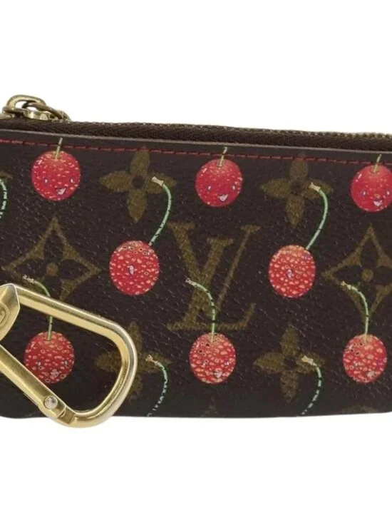 LOUIS VUITTON Monogram Cherry Pochette Cles Coin Purse M95042 LV Auth bs35761