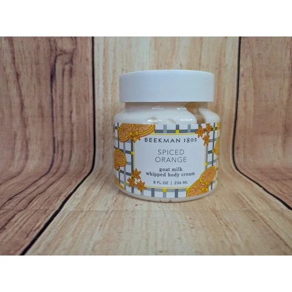 Beekman 1802 Spiced Orange Goat Milk Whipped Body Cream Moisturizer 8 oz Jar