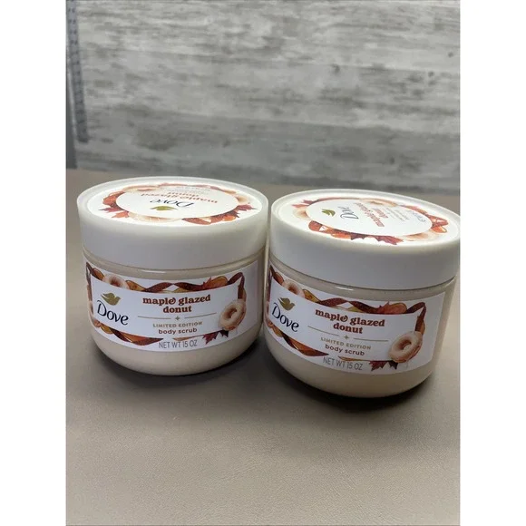 New Dove Limited Edition Maple Glazed Donut Body‎ Scrub 15 Oz - 2 Pack
