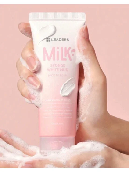 Leaders Milk Sponge White Mud Pack to Foam Cleanser 120g