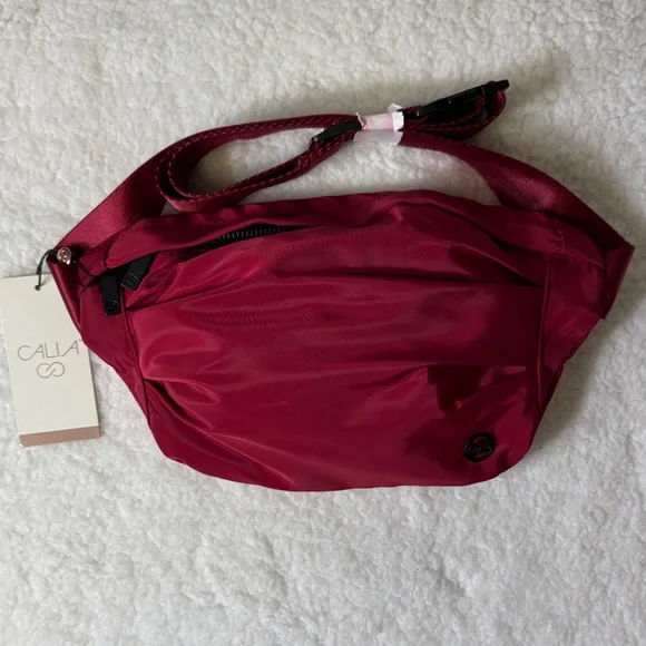 CALIA Red Belt Bag Sling Crossbody‎ Waist Pack NWT
