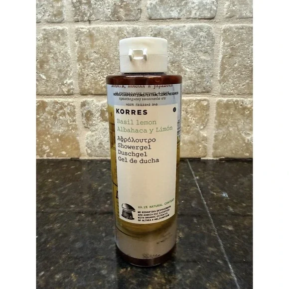 Korres BASIL LEMON Shower Gel Body Wash Cleanser Soap 8.45 oz NOS
