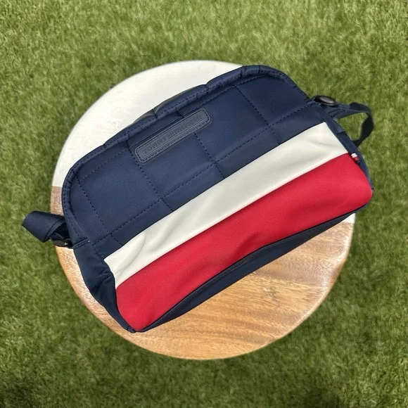 Quilted Tommy Hilfiger Cross Body Bag Red White‎ Navy