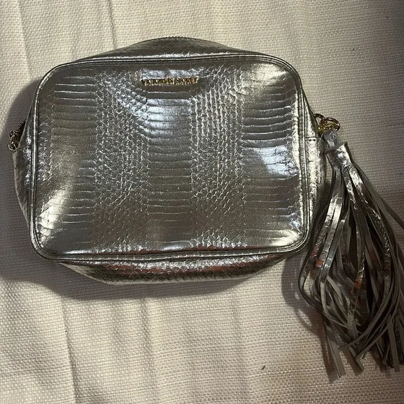 Victoria's Secret Fashion Show Silver Snakeskin Crossbody NWOT