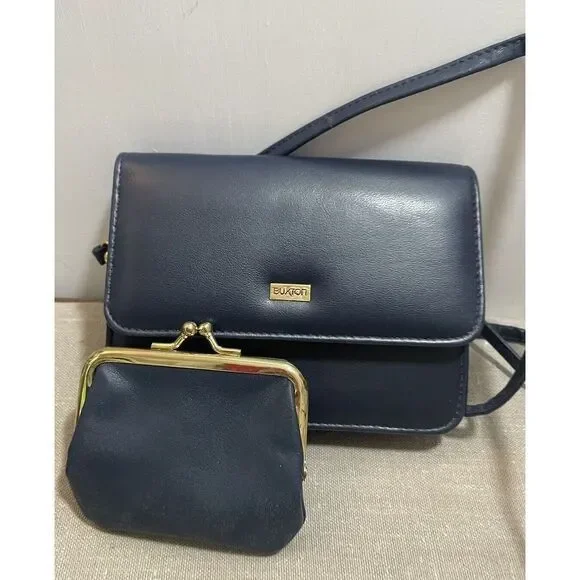 Buxton Crossbody Purse Convertible to Belt Wallet‎ Clutch Navy change purse, Key