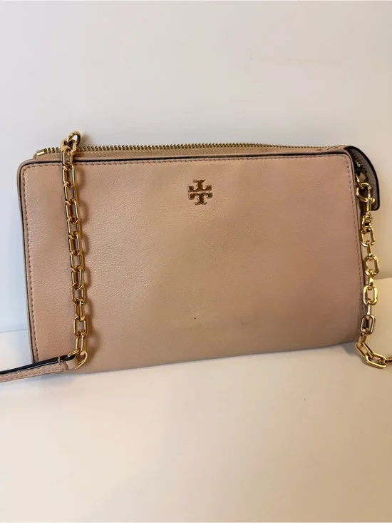 Tory‎ Burch Carter Slim Crossbody Bag Light Oak