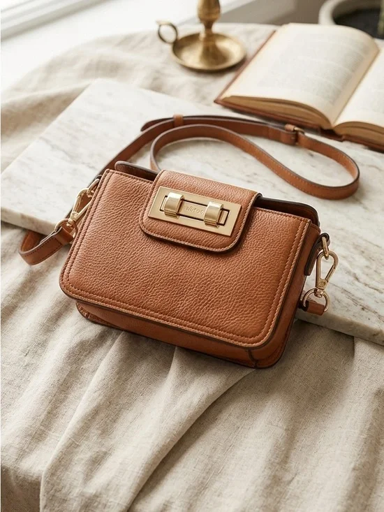 Victor Alfaro brown leather crossbody