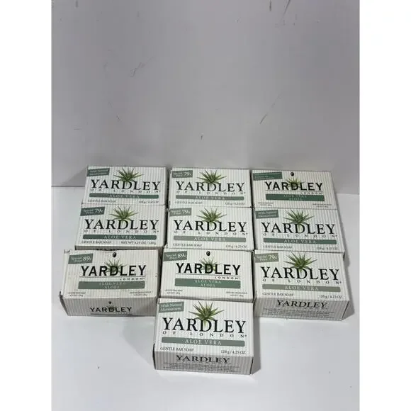 Yardley of London Aloe Vera Bar‎ Soap Moisturizers Lot of 7 Vintage New in Box