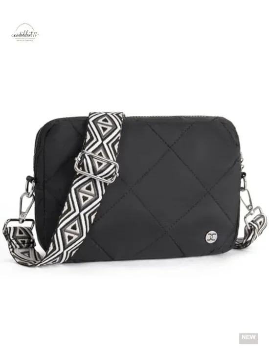 Quilted Crossbody Bag - Puffer Purse Lightweight Nylon Shoulder Bag