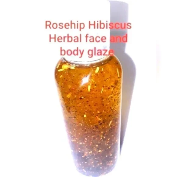 𝅺HAND Crafted RoseHip Hibiscus herbal face and body glaze