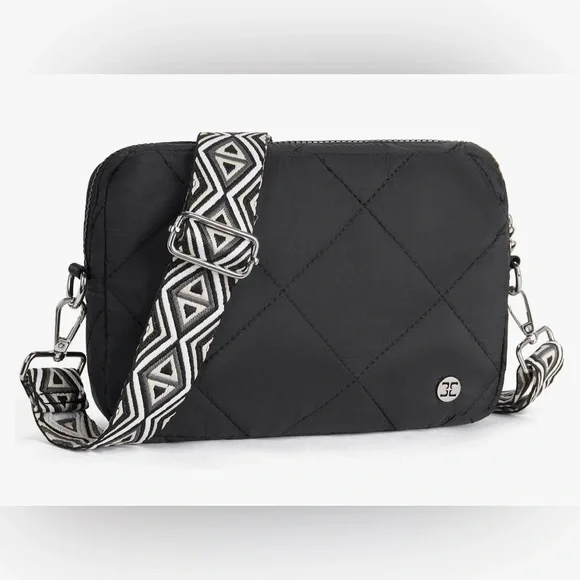 Telena | Quilted Crossbody Shoulder Puffer Lightweight Black Bag | NWOT NEW