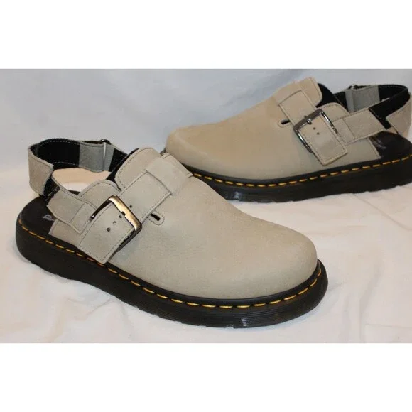 Dr Martens Men's Jorge II Leather Slingback Mule Clog NIB SZ 9‎ WARMED STONE