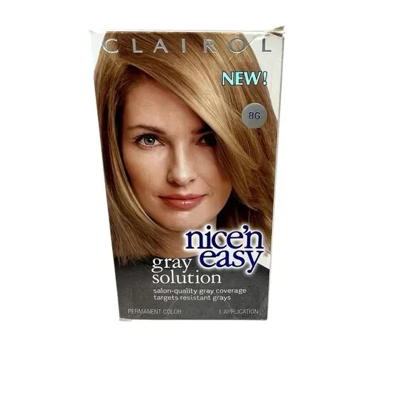 Clairol Gray Solution Nice'n Easy, 100% Coverage, # ‎ 8G Med. Golden Blonde (1)