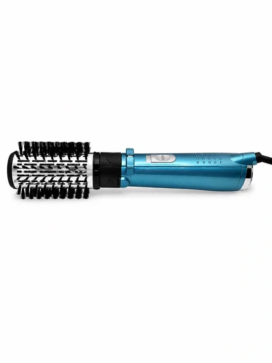 BaBylissPRO Nano Titanium Rotating Hot Air Brush Styler Blue Used Tested 2”