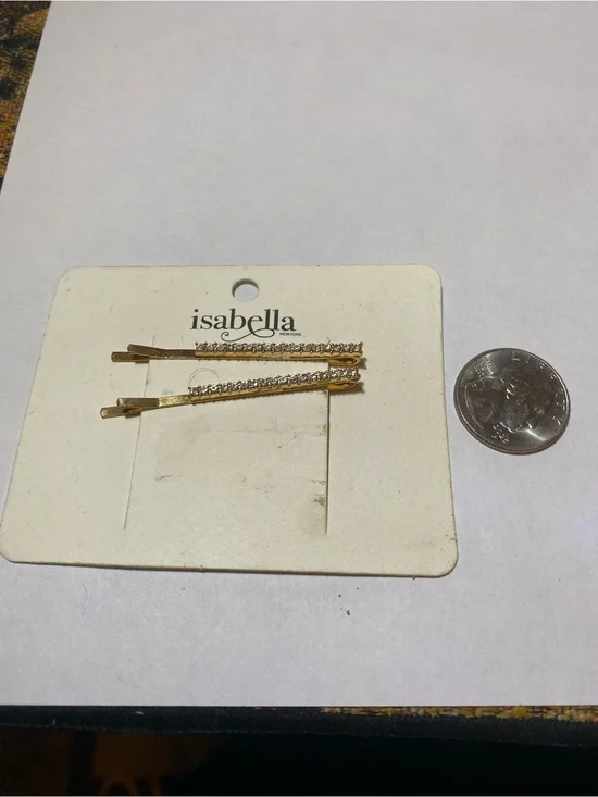 Abella Gold Rhinestone Bobby Pins