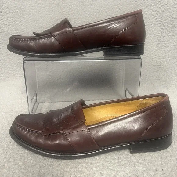 Cole Haan City Men's Sz‎ 11.5 US Brown Leather Kiltie Slip On Loafer Shoes 08414