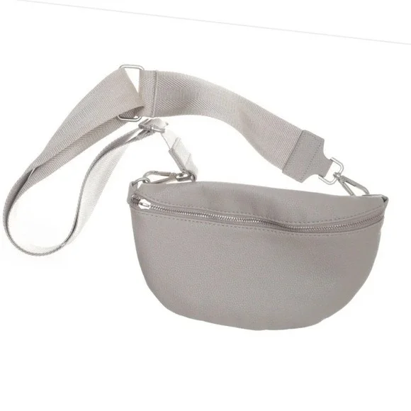 Von‎ Lamezan Belt Bag Crossbody hip Bag with strap cream beige neutral color