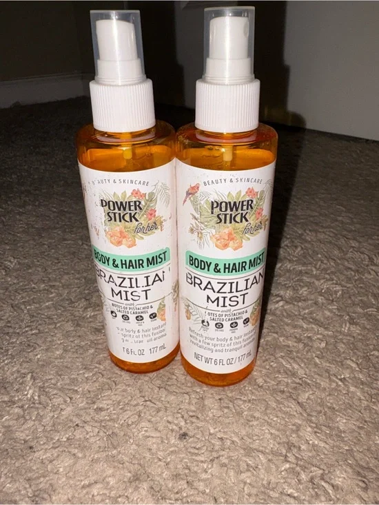 Power Stick Brazilian Mist Body & Hair Mist - Orange Bottle