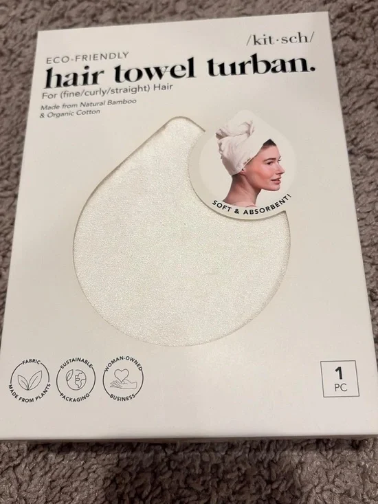 Kitsch White Hair Towel Turban
