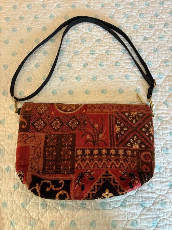 Danny K USA Woven Tapestry Crossbody Bag Boho Southwestern Patchwork Purse