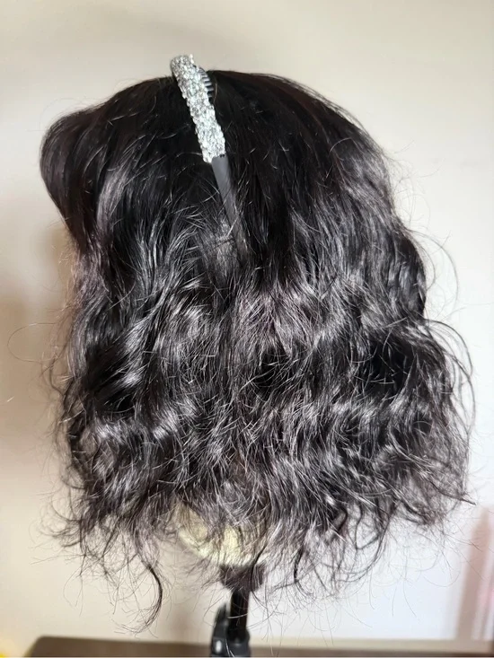 Custom 10” Human Hair Bang Wig – Ready to Wear