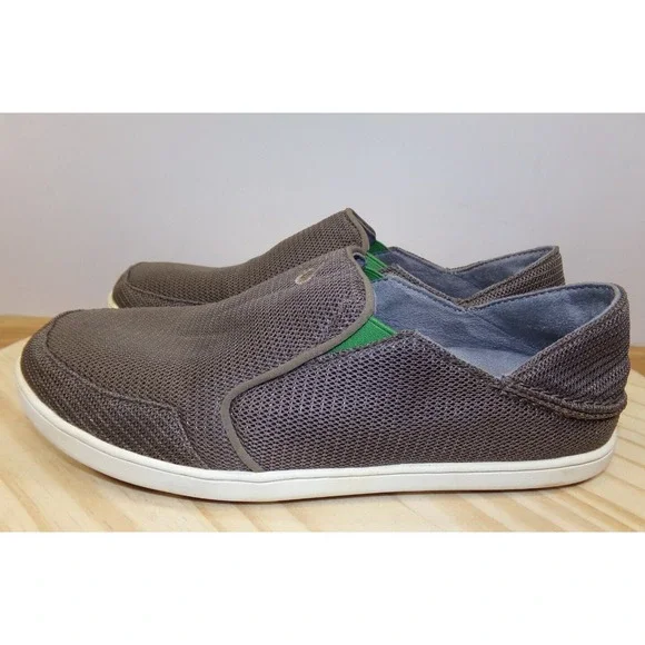Olukai Nohea Mesh Slip On Shoes Mens Brown‎ Size 9.5 Casual Loafers