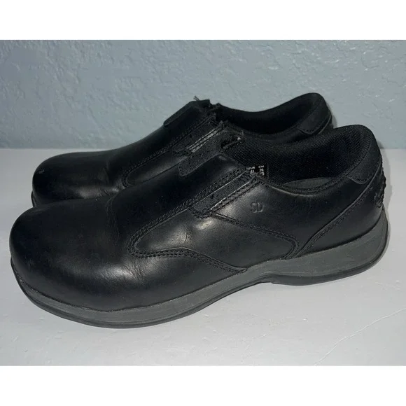 Red Wing‎ Comfort Safety Toe Slip-On Black Leather Work Shoes Men's Size 8D