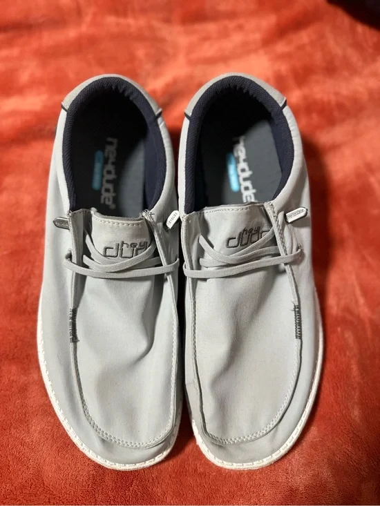 Hey Dude Light Grey Men’s Casual Slip-On Loafers