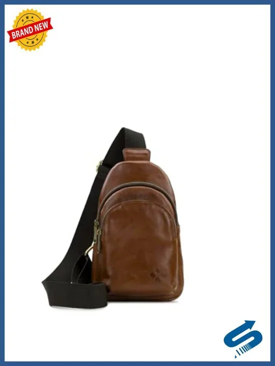 Leather Crossbody Sling Bag with Adjustable Strap, Hands-Free Travel Purse