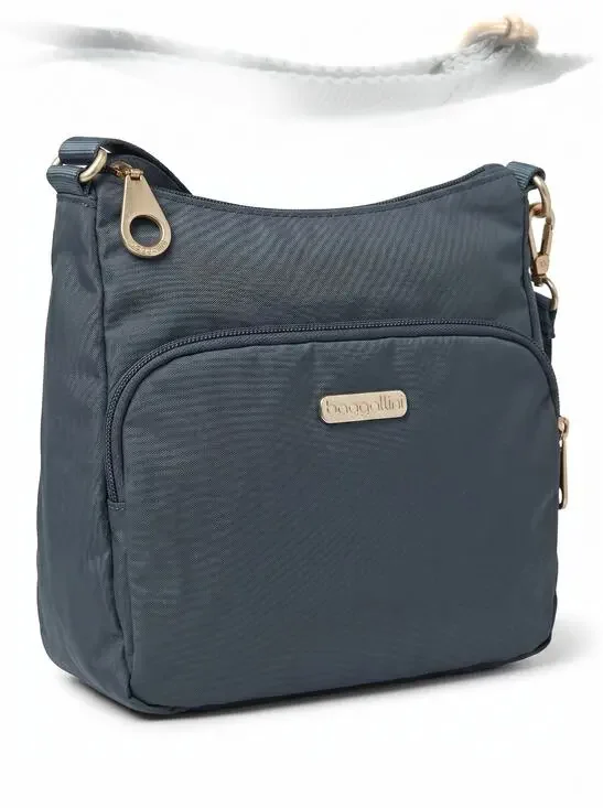 Baggallini Joey Bagg Pacific Blue adjustable lightweight crossbody travel bag