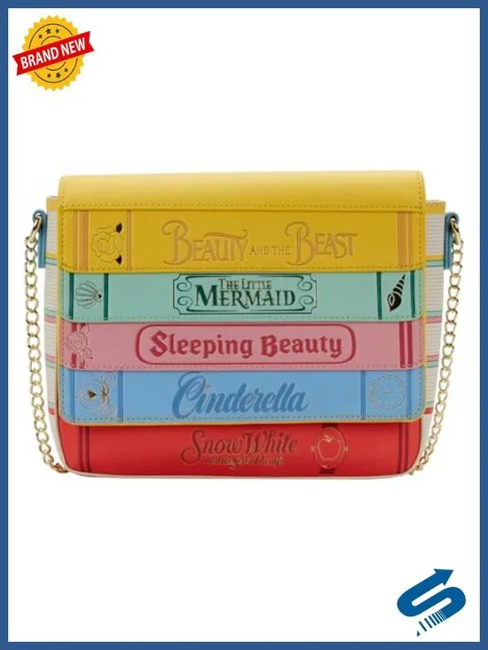 Disney Princess Books Classics Crossbody Bag with Faux Leather