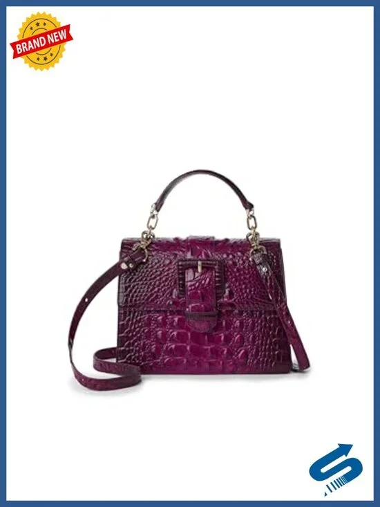 Leather Small Crossbody Satchel with Adjustable Strap