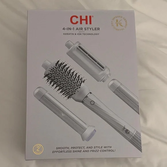 CHI NIB NEW 4-in-1 Air Styler blow dryer round brush curling iron