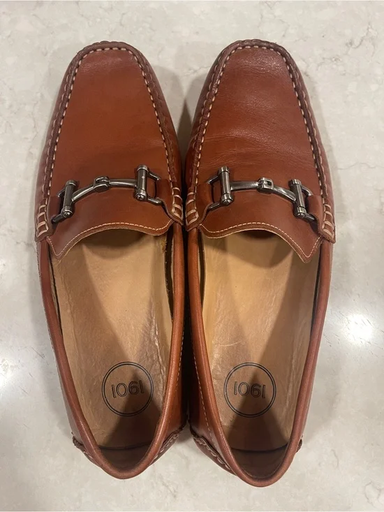 1901 Men's Brown Leather Bit Loafers