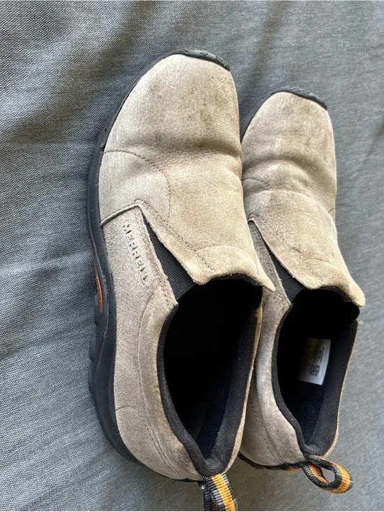 Merrell Men’s Jungle Moc Slip-On Suede Loafers - Tan size 11
