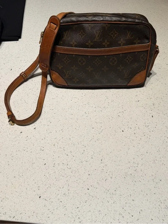 Louis Vuitton Monogram Crossbody Bag in Brown and Tan