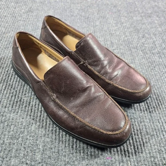 Cole Haan Leather Loafers Mens Size 12 Brown Slip On Casual Comfort Shoes C12080