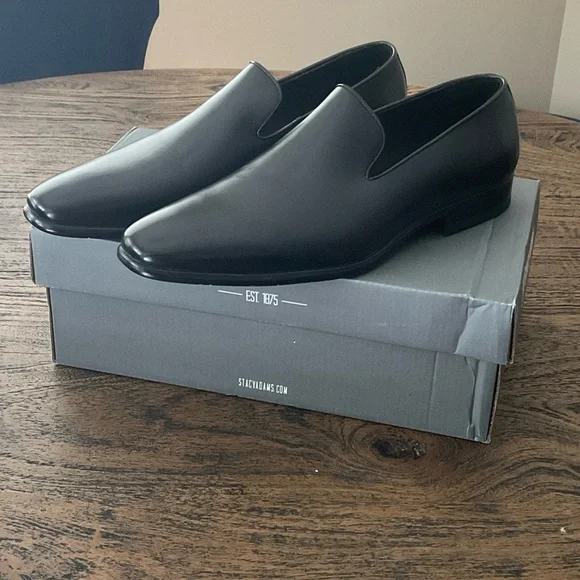 Stacy Adams Classic Black Slip-On Loafers