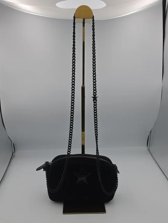 Stella McCartney Black Crossbody Bag with Star Detail