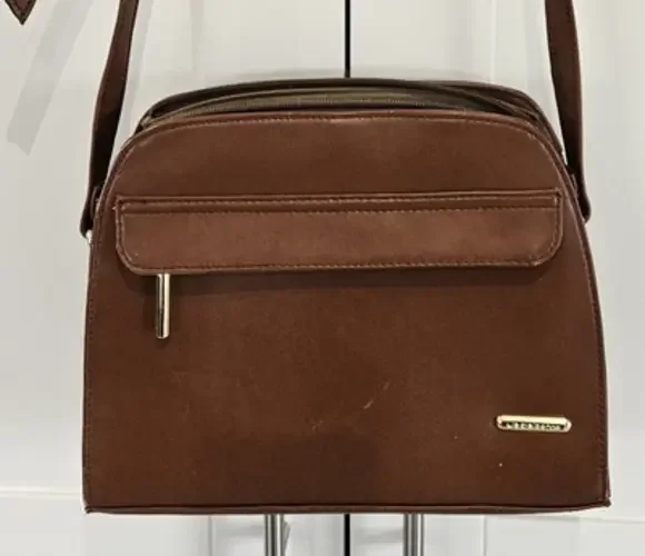 Liz Claiborne Small Brown Handbag Shoulder‎ Bag Purse Vintage Lined.