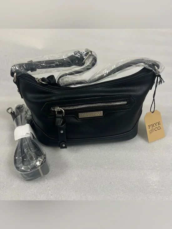Frye And Co Shoulder Bag Womens Black Faux Leather Core Crossbody Purse